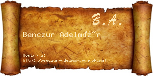 Benczur Adelmár névjegykártya